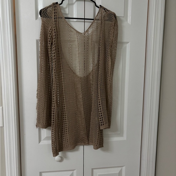 SHEIN Other - Tan Knit Swim Coverup